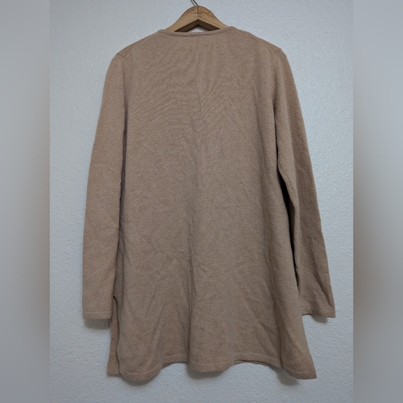 CHARTER CLUB 100% 2ply CASHMERE Cardigan, BEIGE, Women’s Size Large - Picture 4 of 6